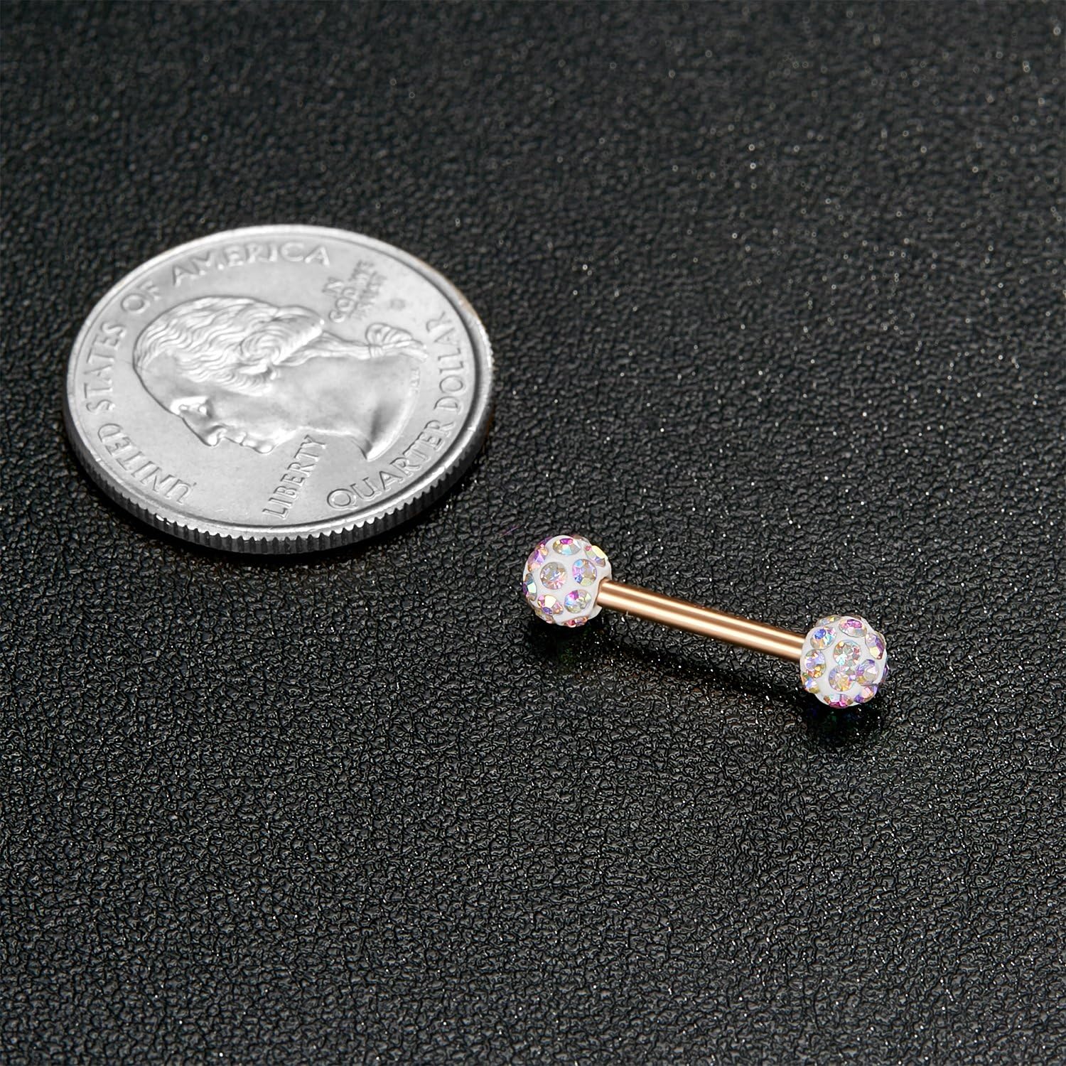 VCMART 12mm-18mm 14G Tongue Rings Nipple Straight Barbells Surgical Steel Body Piercing Jewelry - Image 5