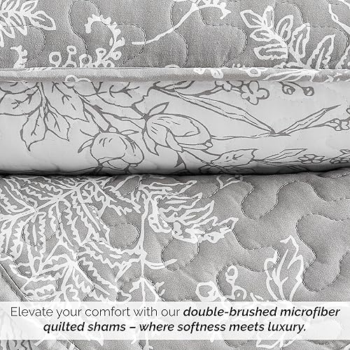 Vista 196 de Fundas Southshore Fine Linens Vilano Springs, para almohada, acolchadas, Microfibra, Pizarra, 20" x 36" 01 - Blanco brillante