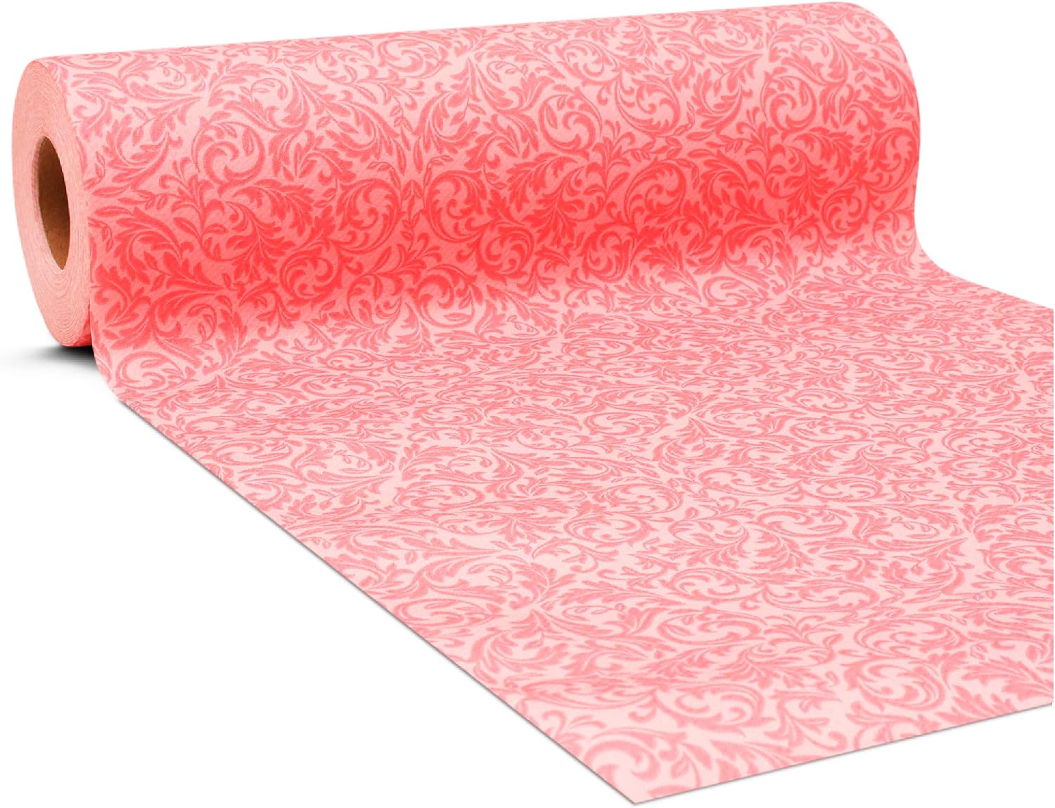 GRUBly Airlaid Table Runner, Pink Floral Design, 30 cm x 2000 cm, Luxury Party Supplies