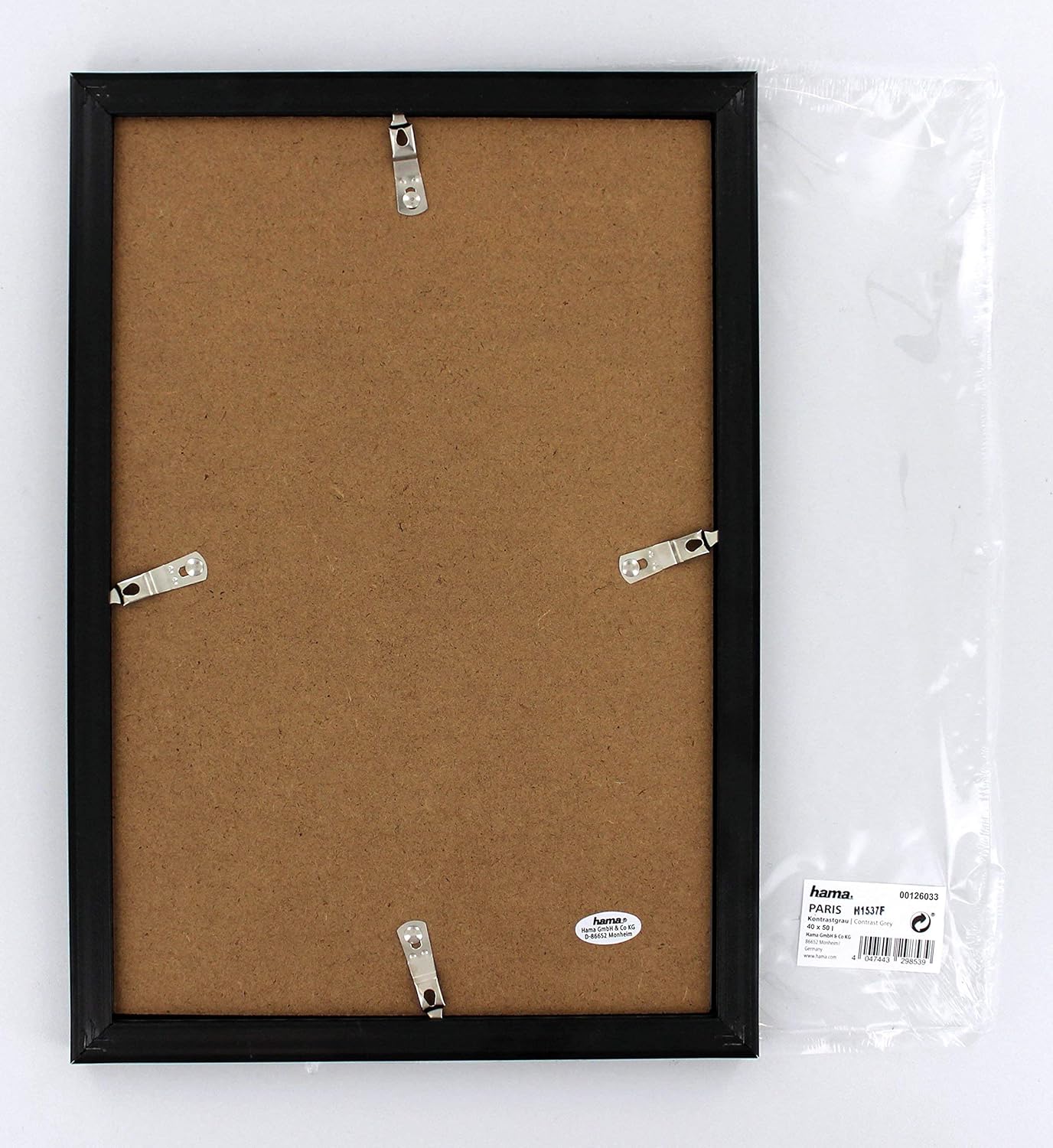 Jerez Plastic Photo Frame, Silver, 40 x 50 cm, Plastic, Grey/Black, 40 x 50 cm