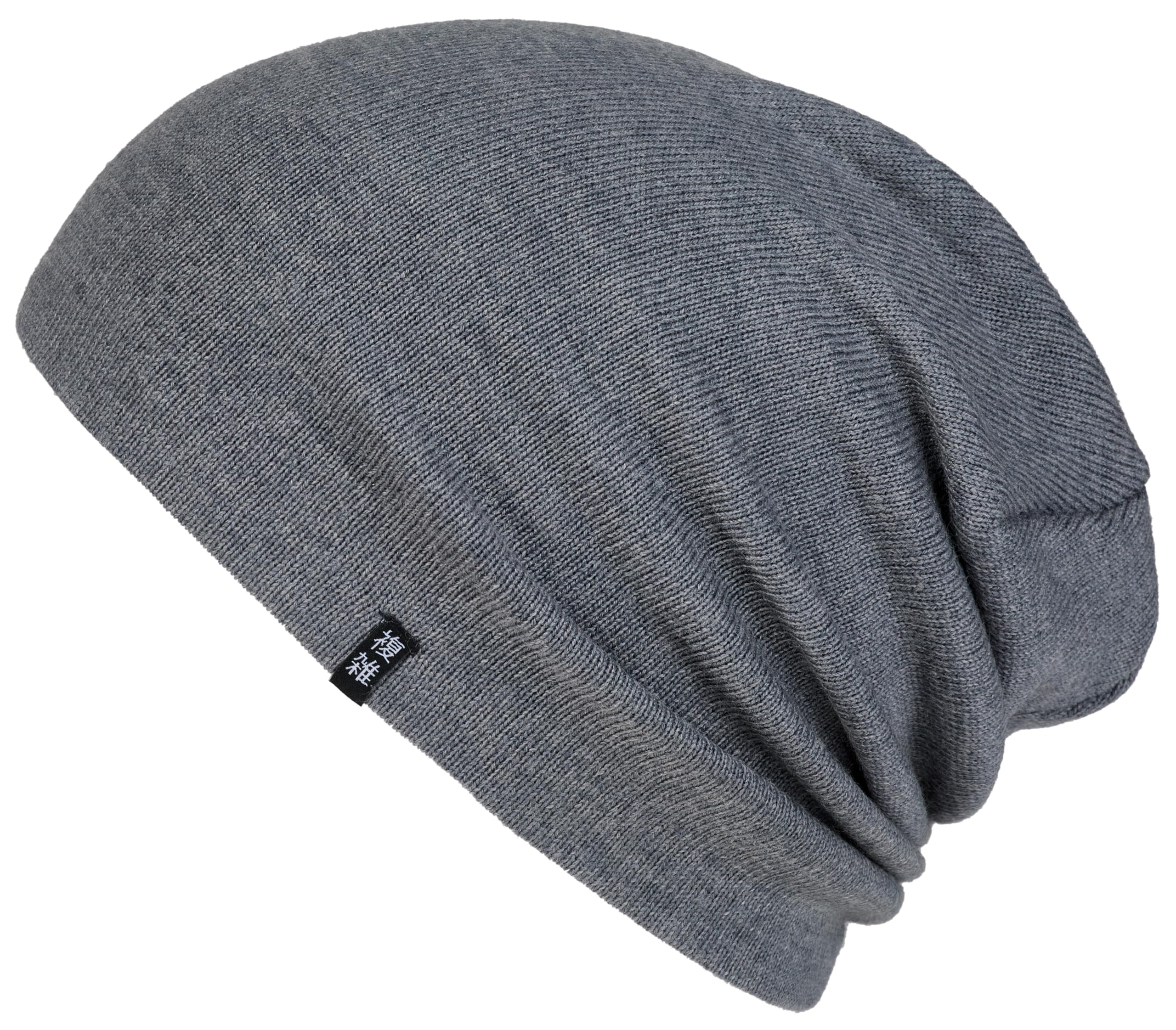 Enter The Complex Unisex Grey Enter The Complex® Merino Wool Hat, Slouch Beanie, 100% Merino Wool, Women And Men,
