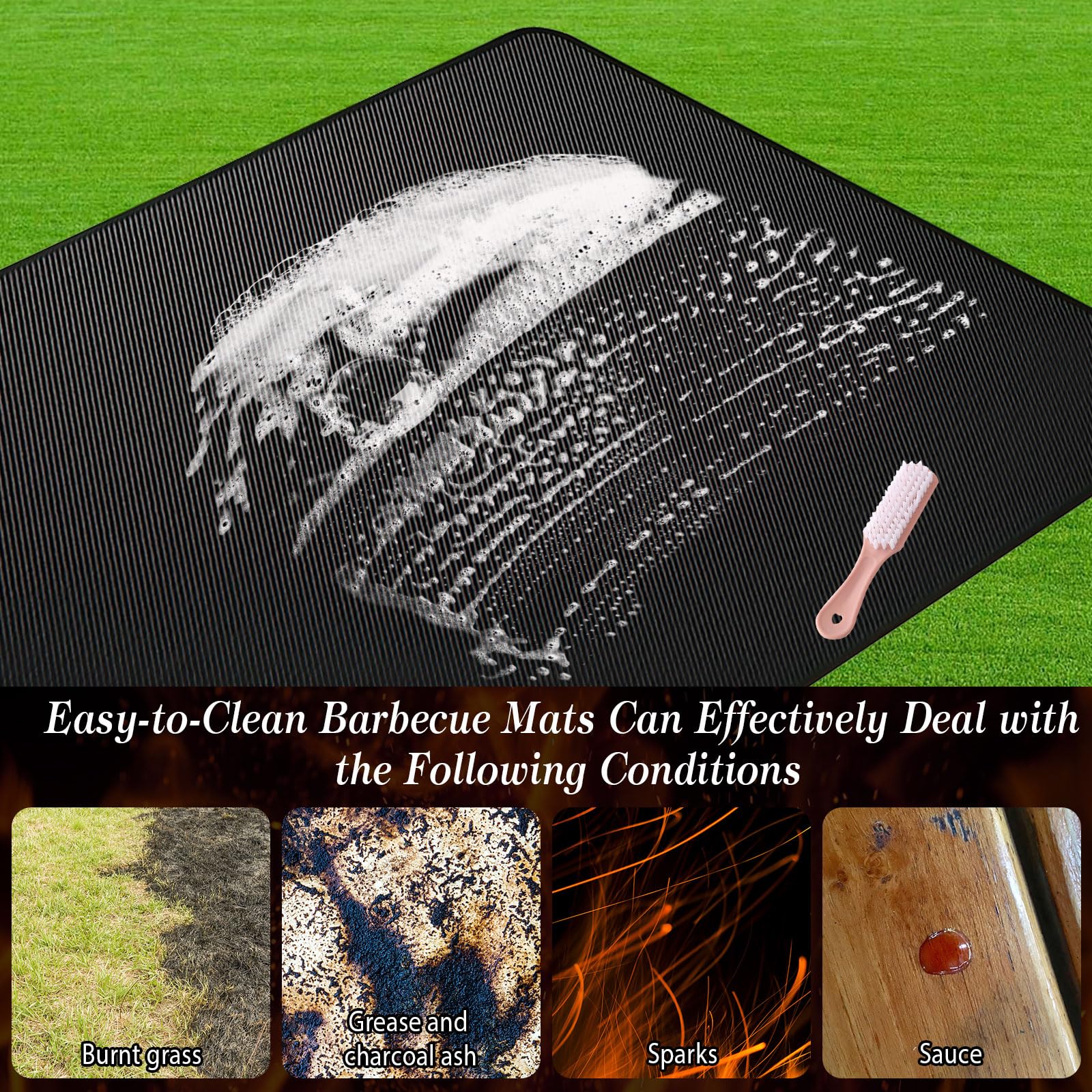 Tappetino Ignifugo Per Camino 120x70cm | Resistente Al Calore | Protezione Da Scintille - Foto 9