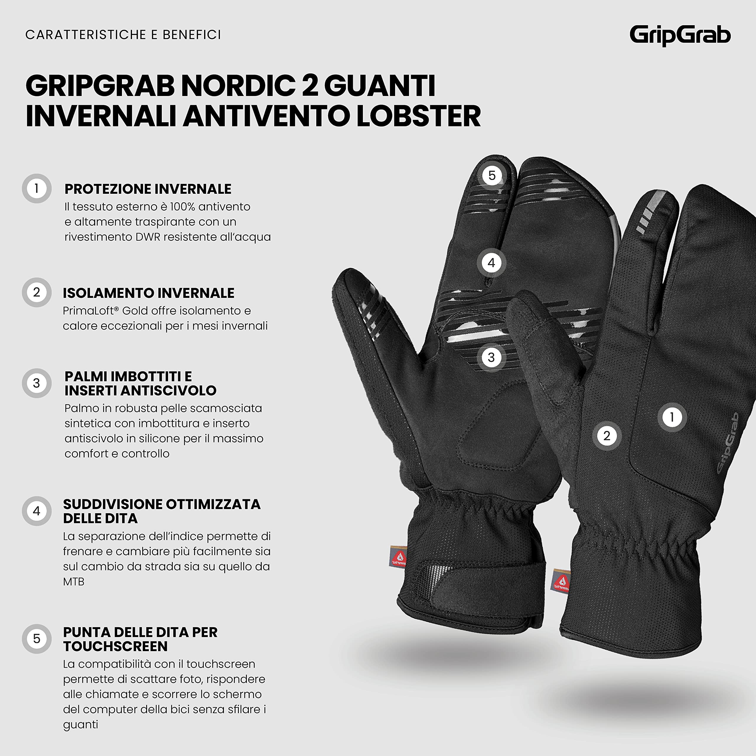 Guanti Antivento Bici Guanti Invernali Termici ROCKBROS Per