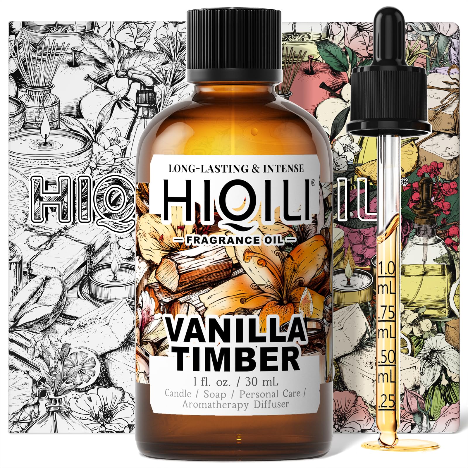 HIQILI Vanilla Timber Fragrance Oil for Diffusers, DIY Personal Perfume