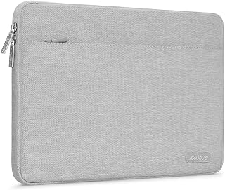 MOSISO Laptop Sleeve Bag Compatible with MacBook Air/Pro, 13-13.3 inch Notebook, Compatible with MacBook Pro 14 inch A2779 M2 A2442 M1, Polyester Horizontal Protective Carrying Case Cover, Gray