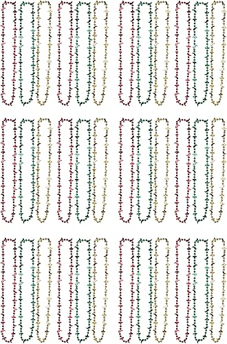 Miniatura 2 de Fiesta Beads asstd Oro Verde Rojo 3tarjeta