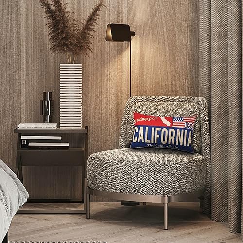 Miniatura 6 de Juego de 2 fundas de almohada California de 12 x 20 pulgadas, decoración de regalo de recuerdo de California, funda de almohada lumbar con la