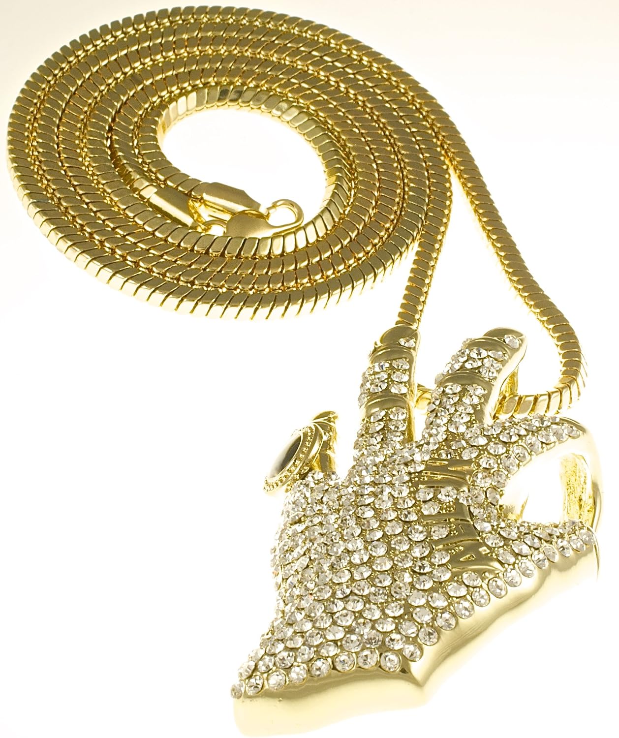 GWOOD All in Pendant Gold Color with 36 Inch Snake Style Necklace