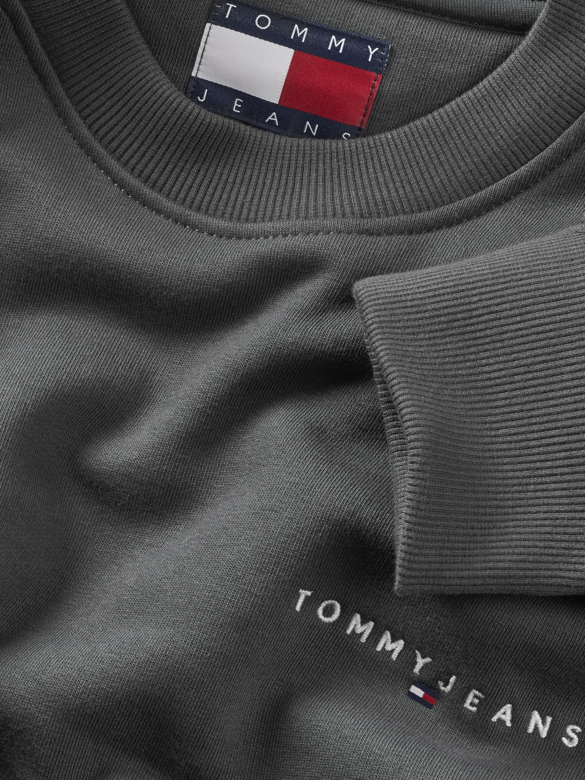 Tommy Jeans Uomo Felpa Linear Scollo Rotondo