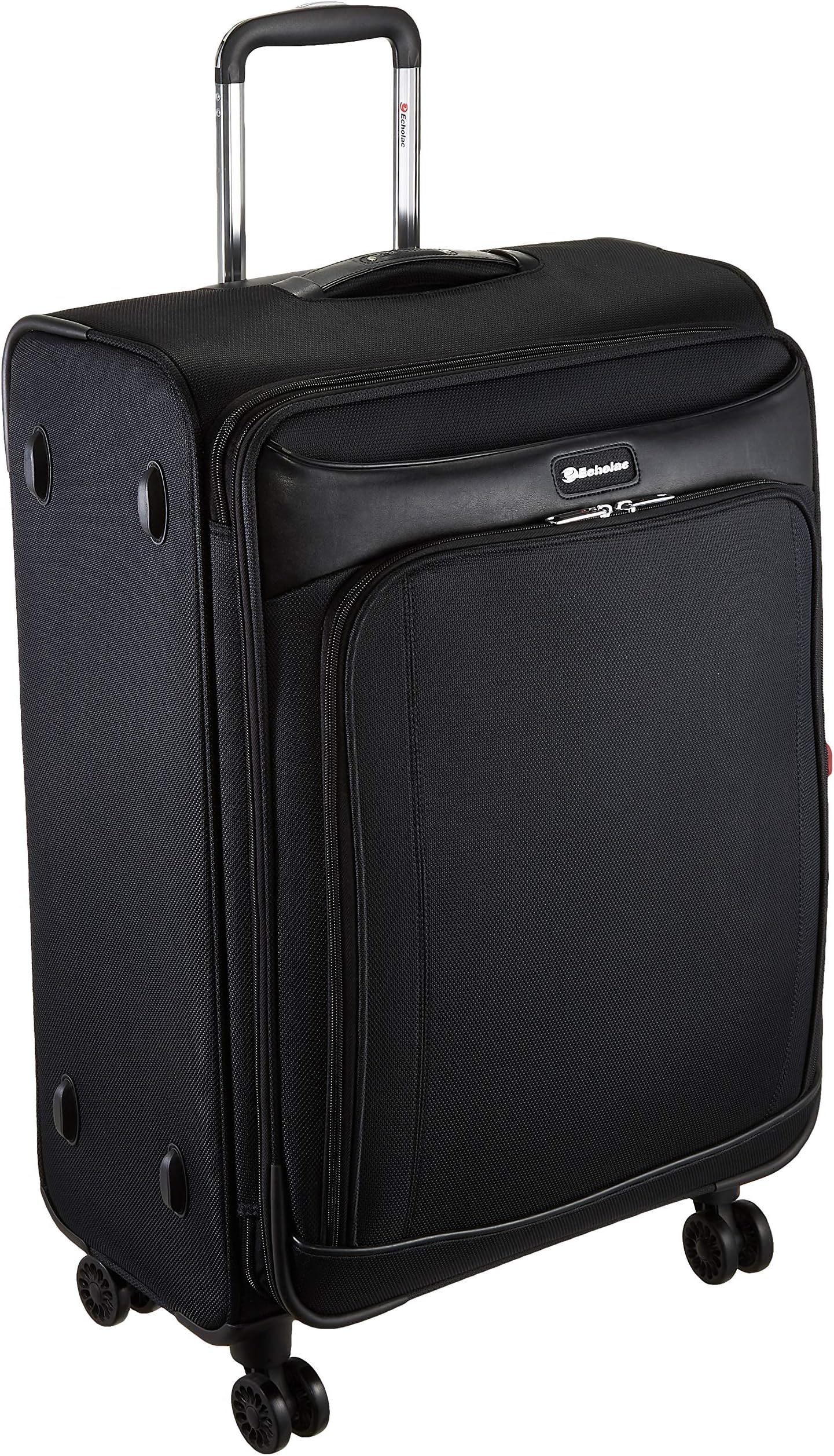 ECHOLAC Polyester 15 inch 66 cms Black Softsided Check-in Luggage (CT547)