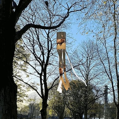 Miniatura 7 de Bandera de Halloween de 40 pulgadas, decoración colgante de patio al aire libre, perfecta para Halloween, Navidad, vida silvestre, ciervo, oso, alce