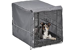 MidWest Homes for Pets Double Door Dog Crate with Crate Cover and...