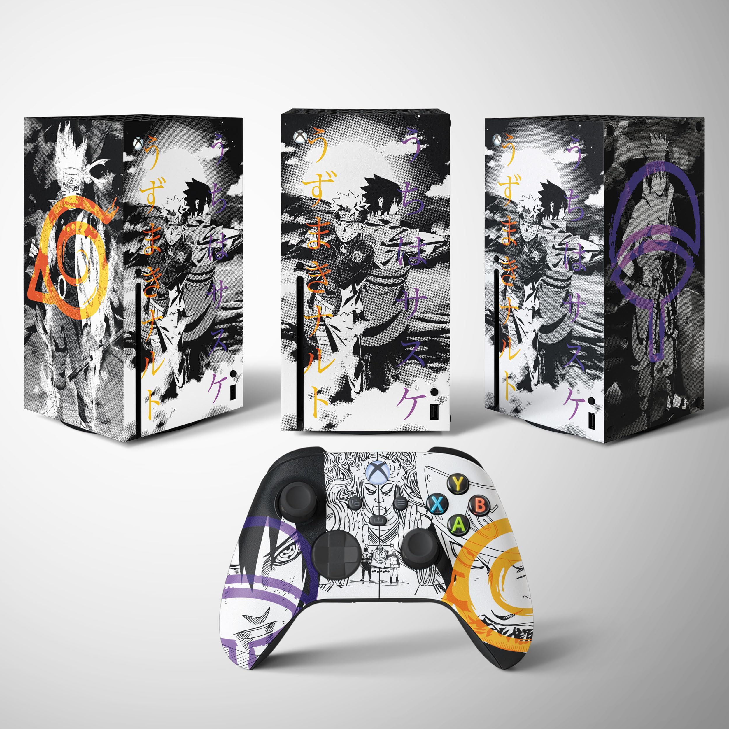 Sticker Xbox Série X Hokage, Autocollant Série X Manga, Console et Manette, Skin Gaming Xbox Serie X, Vinyle Habillage (2 Manettes)