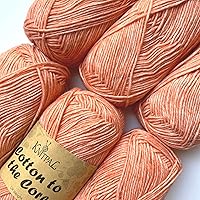 Vista 35 de Cotton to The Core - Hilo de algodón para ganchillo, paquete de 6 (852 yardas/300G), patrones gratuitos, apto para principiantes, hilo suave