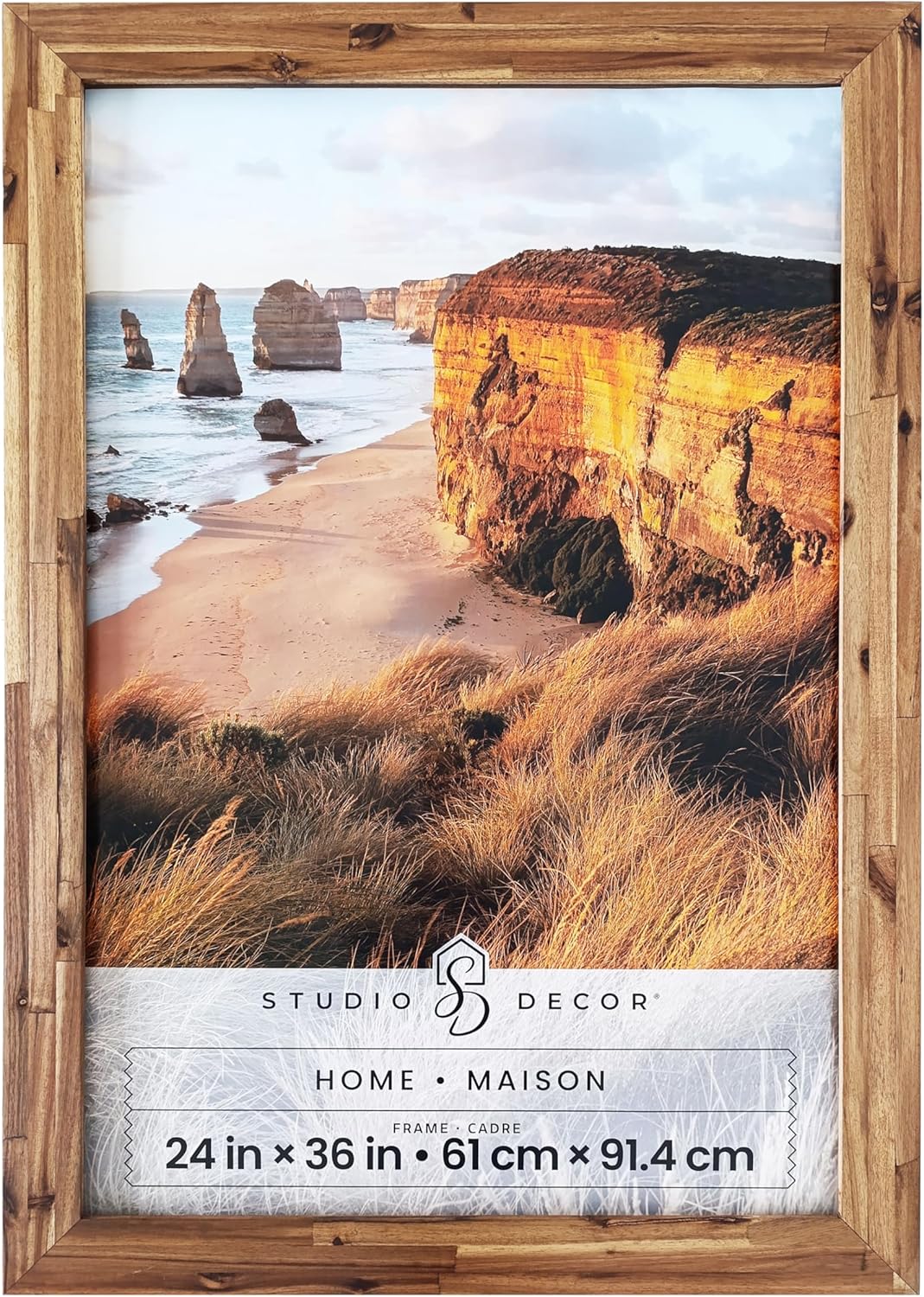 Studio Decor Home Natural Brown Wood Plank Frame, 6 Pack