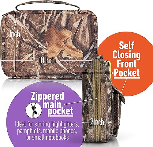 Miniatura 3 de Extreme Pak Funda para Biblia con compartimentos extra con cremallera, para proteger el buen libro, camuflaje JX Swamper