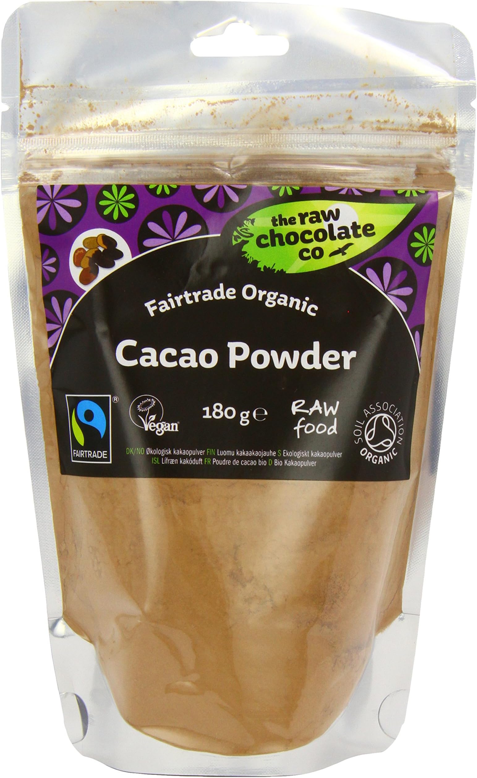 The Raw Chocolate Raw Cacoa Powder 180 g (Pack of 6)