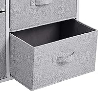 Vista 4 de Yaxa Basics Cajones organizadores de armario con 5 unidades de almacenamiento de tela, color blanco