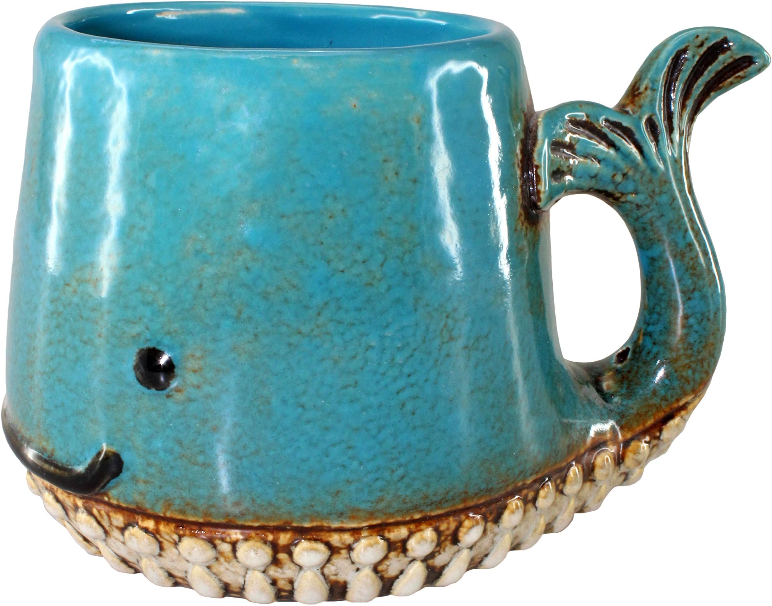 Whale Ceramic Mug Teal