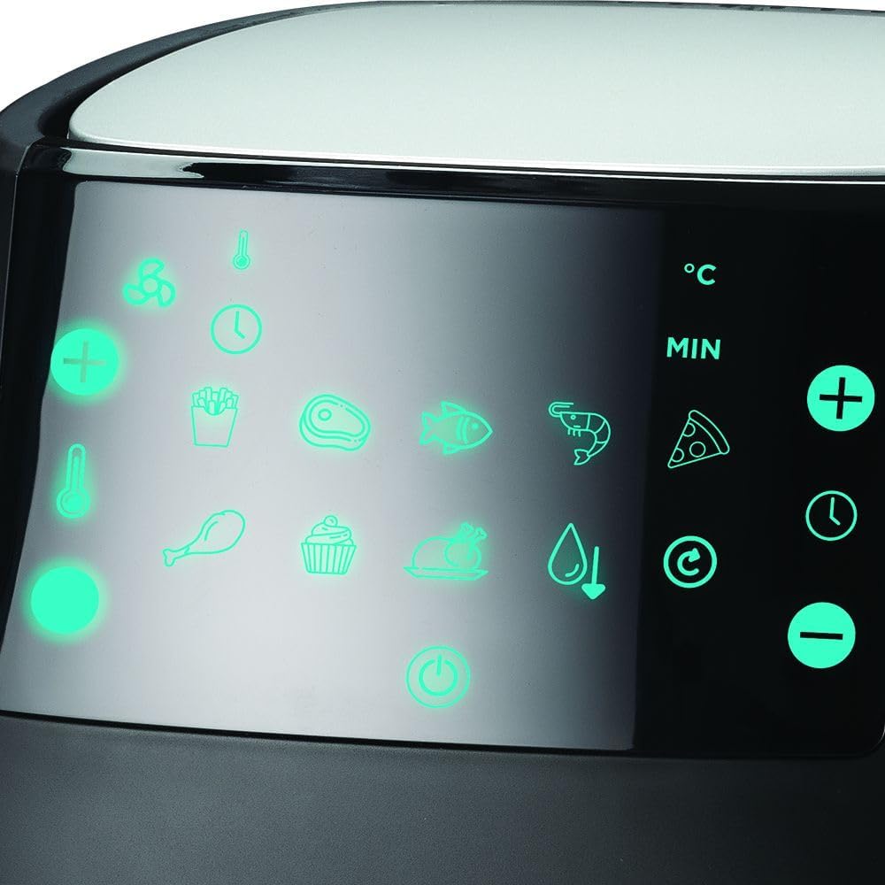 Close-up of Russell Hobbs DualChef air fryer control panel