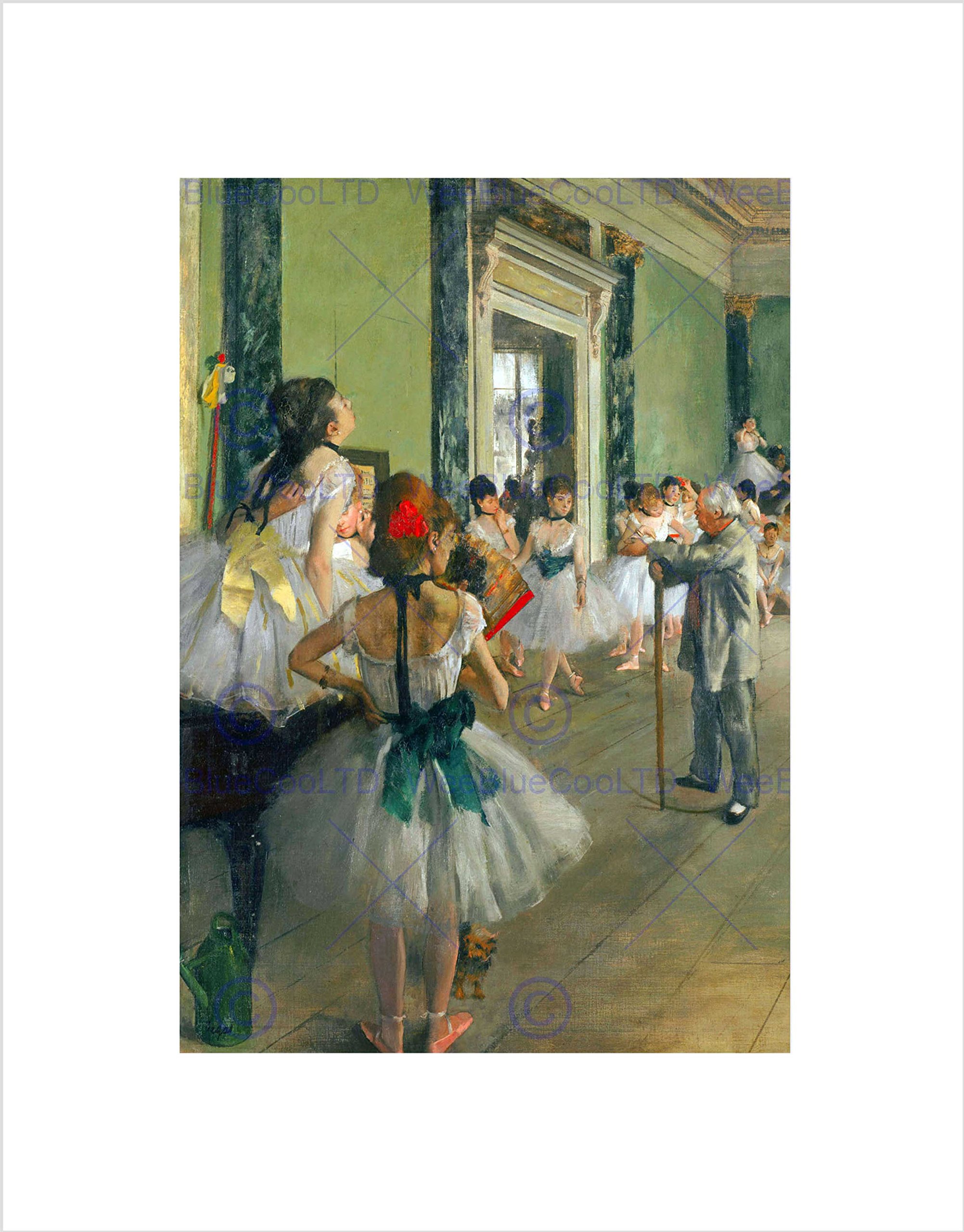 Wee Blue Coo Edgar Degas Ballet Class Old Master Picture Wall Art Print