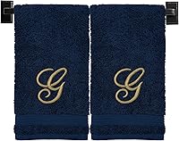 Vista 89 de Toallas de mano beige para baño, monogramadas, toallas turcas de algodón de lujo, bordadas en Estados Unidos, juego de 2, elige el color y la letra