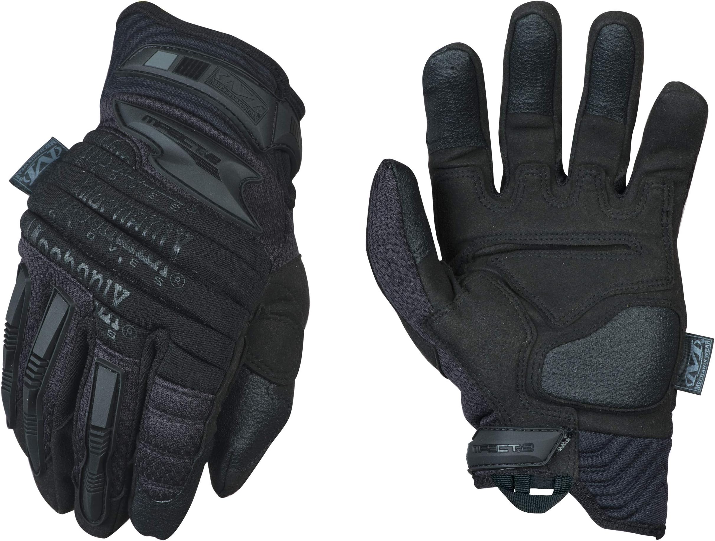 Mechanix Wear M-Pact 2 Tactical Impact Resistant Gloves - Durable Multi-Purpose Safety Gloves - Heavy Duty Grip - TAA Compliant & Touchscreen Capable - Small - Covert Black