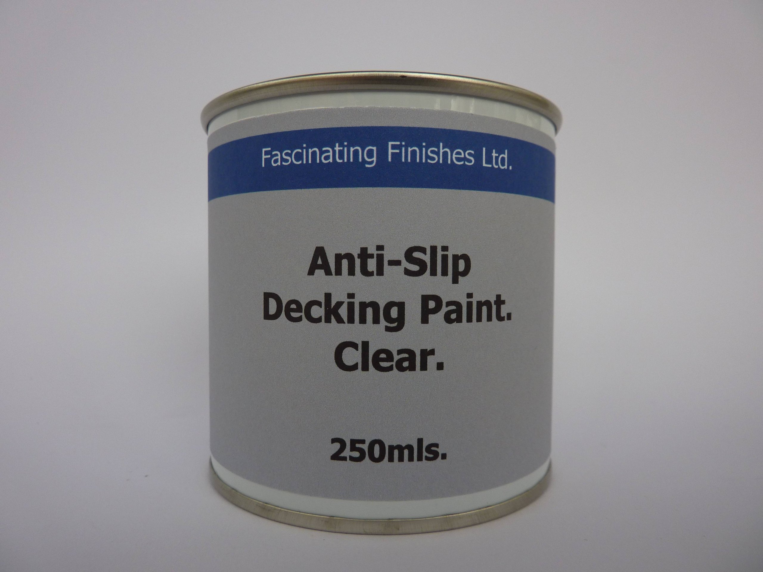 Fascinating Finishes Ltd 1 x 250mls Clear Anti Slip Decking & Floor Paint Deck Steps Slopes