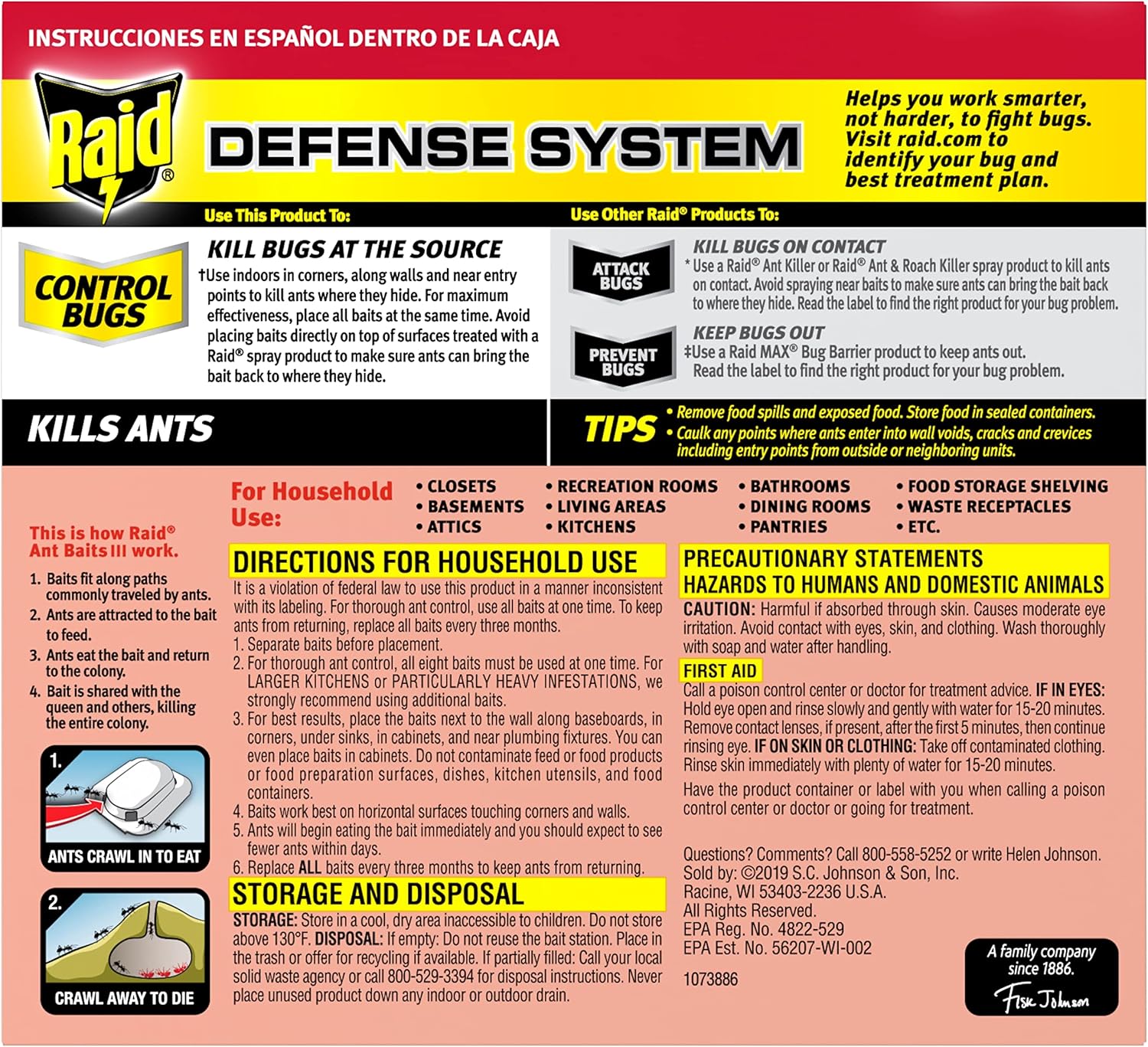 Raid Ant Killer Baits, For Household Use, Child Resistant, 8 Count