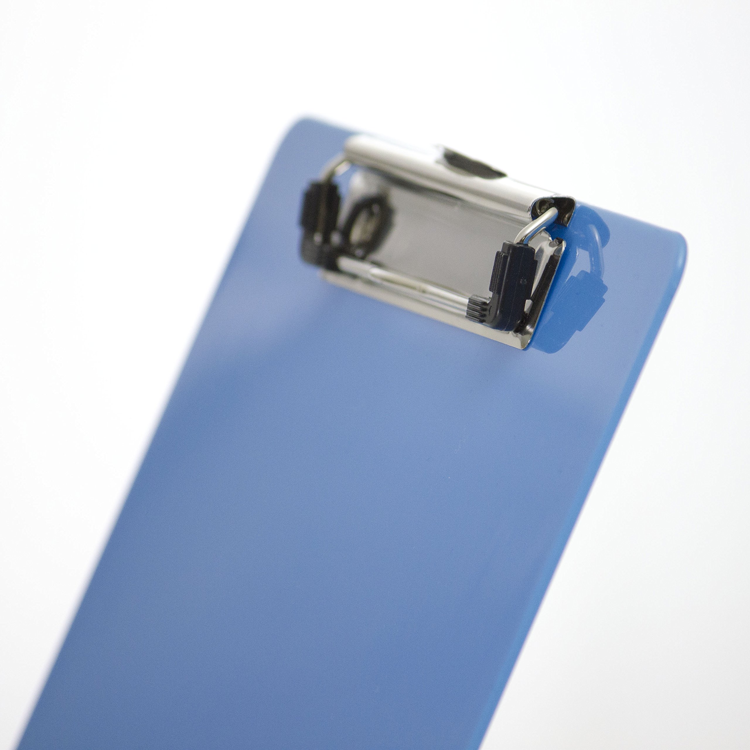 Officemate Plastic Clipboard, Letter Size, Arctic Blue, Pack of 6 (83088)