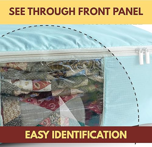 Miniatura 6 de Madam Sew Bolsa de almacenamiento para mantas de edredón, organizador de mantas, almacenamiento de edredón para ropa, edredones, ropa de cama, bolsa