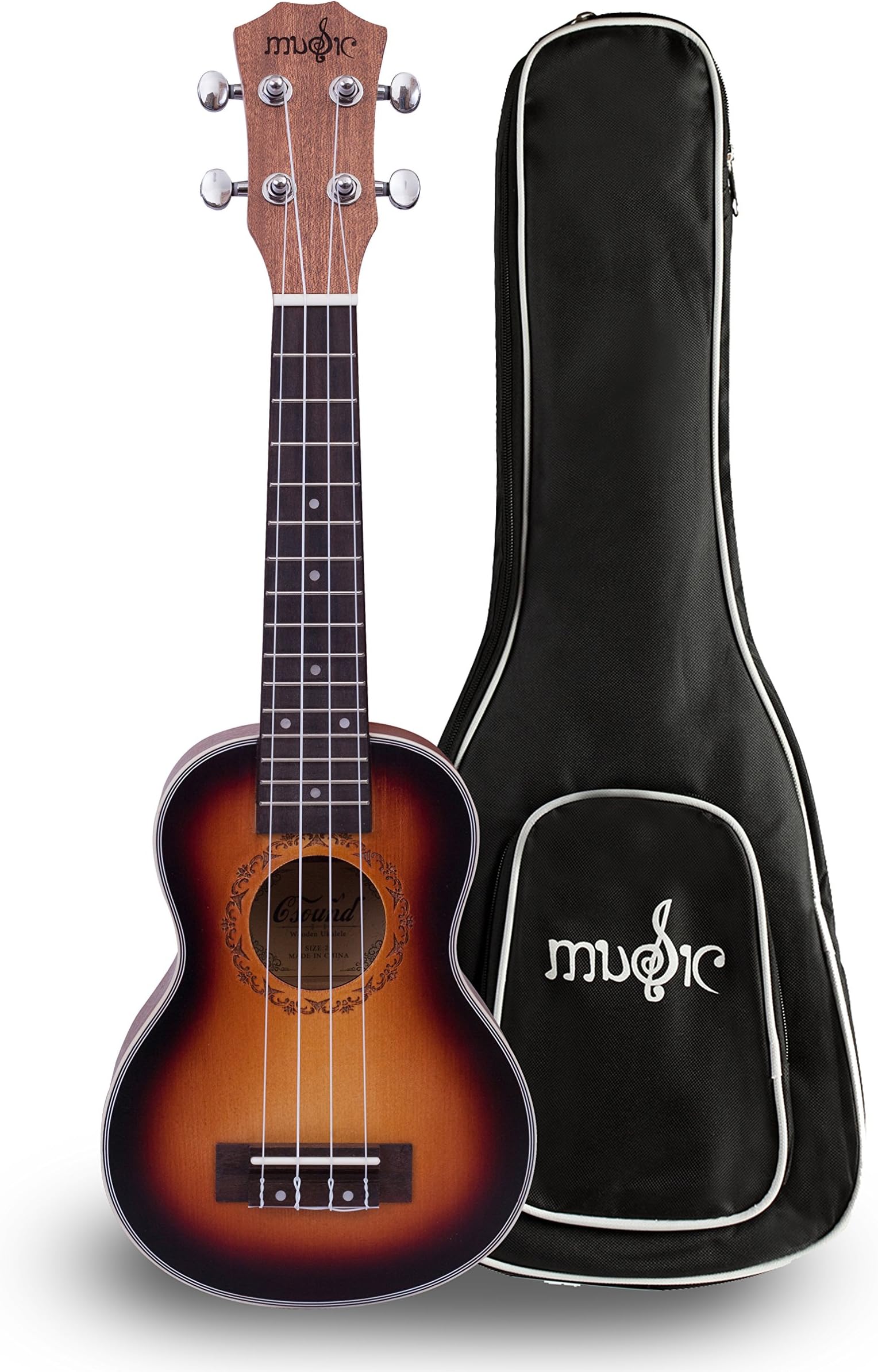Soprano Ukulele Sunbrust Series Ukulele with GIg Bag for Kids 21 inch Matte Finish Ukelele fou Beginner…