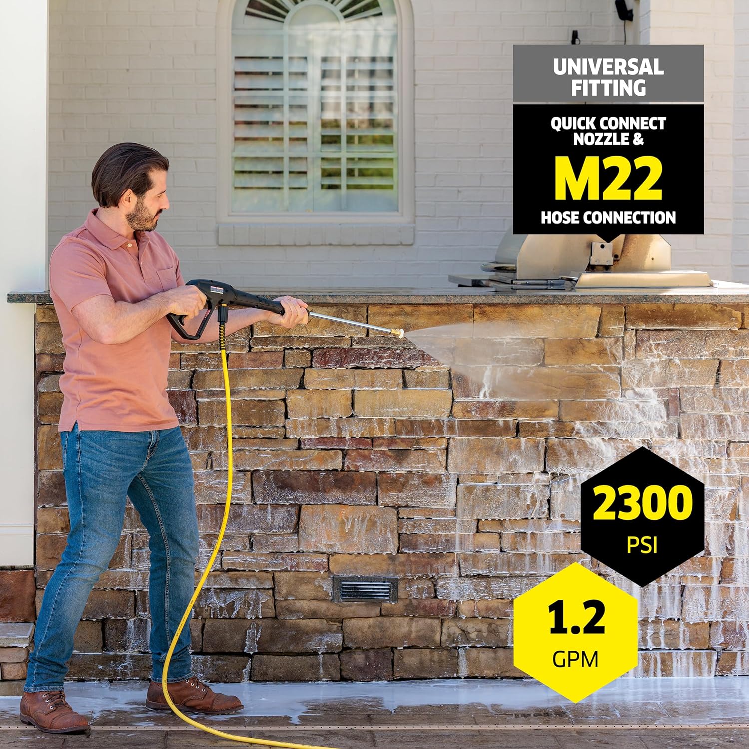 Kärcher Pressure Washer K2300PS, CETA Certified, 4 Spray Nozzles, Detergent Tank, Hose Reel, for Cars, Driveways, Siding, Patios, 1.2 GPM - Image 4