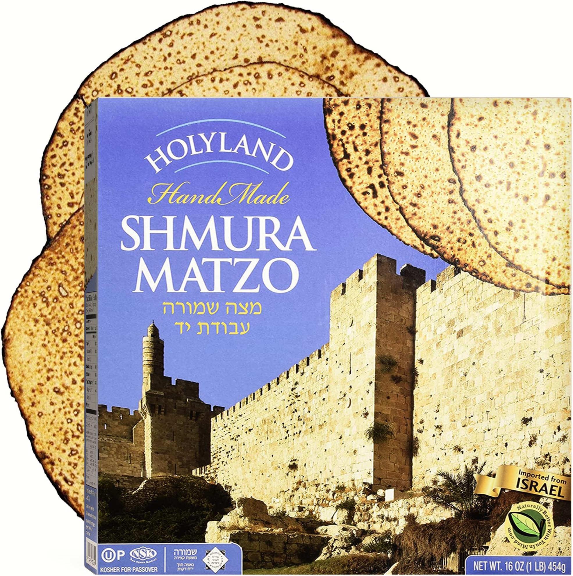 Holyland Handmade Shmura Matzo, 1-pounds