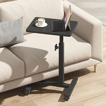 TUTOTAK C Table End Table Adjustable Height, TV Tray Table for Small Spaces