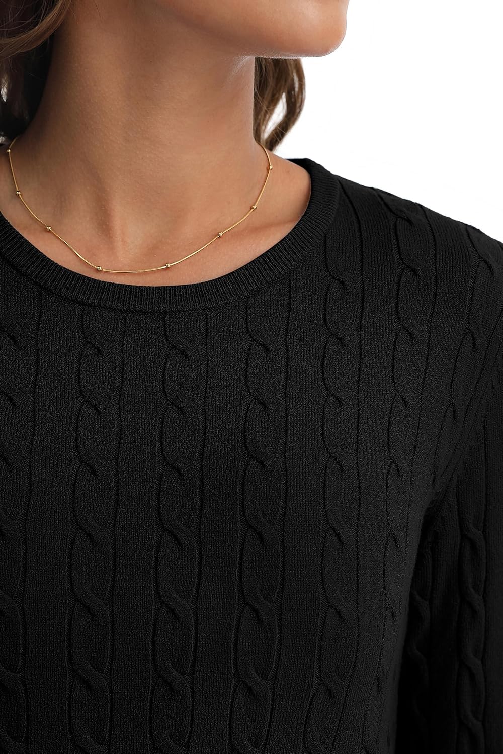 QUALFORT Womens Lightweight Cable Knit Soft Business Casual Trendy Pullover Sweaters 2026 - Image 7