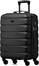 Flight Knight Valigie Rigide in ABS Leggere a 4 Ruote - Bagaglio a Mano Approvato per Oltre 60 Compagnie Aeree Tra Cui Easyjet, Jet2 E Dimensioni Massime per Ryanair (Priorita) 55x40x20cm