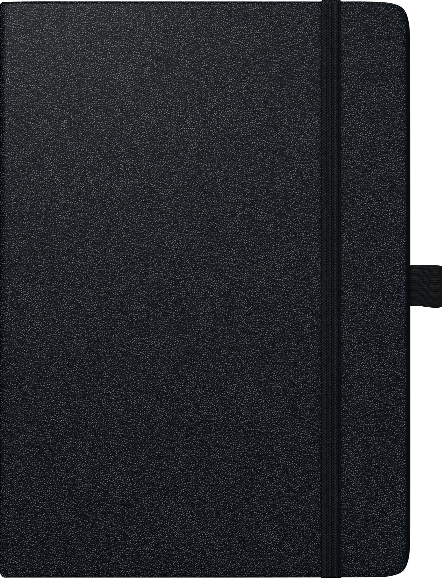 rido/idé 7027513907 Buchkalender Mod. Conform 2027 A4, Kunststoff, schwarz