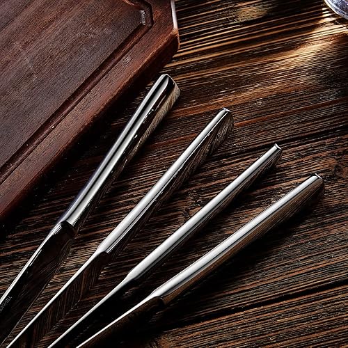 Miniatura 3 de KEAWELL Juego de 4 cuchillos Louis prémium de 9.5 pulgadas, aptos para lavavajillas, cuchillos dentados (liso)