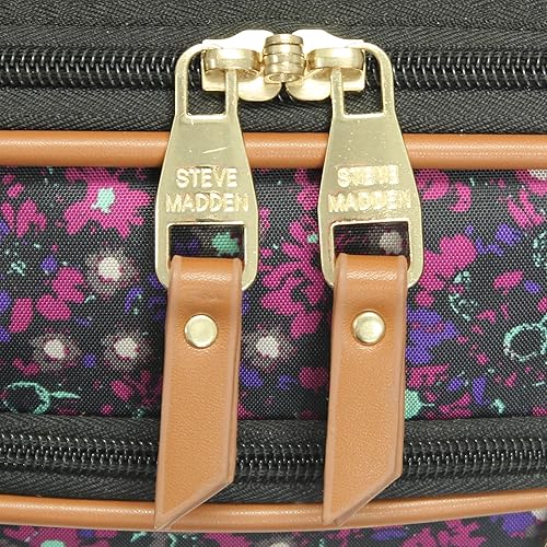 Miniatura 6 de Steve Madden Ruedas giratorias unisex para adultos, Púrpura oscuro, 24 pulg., Equipaje con ruedas giratorias