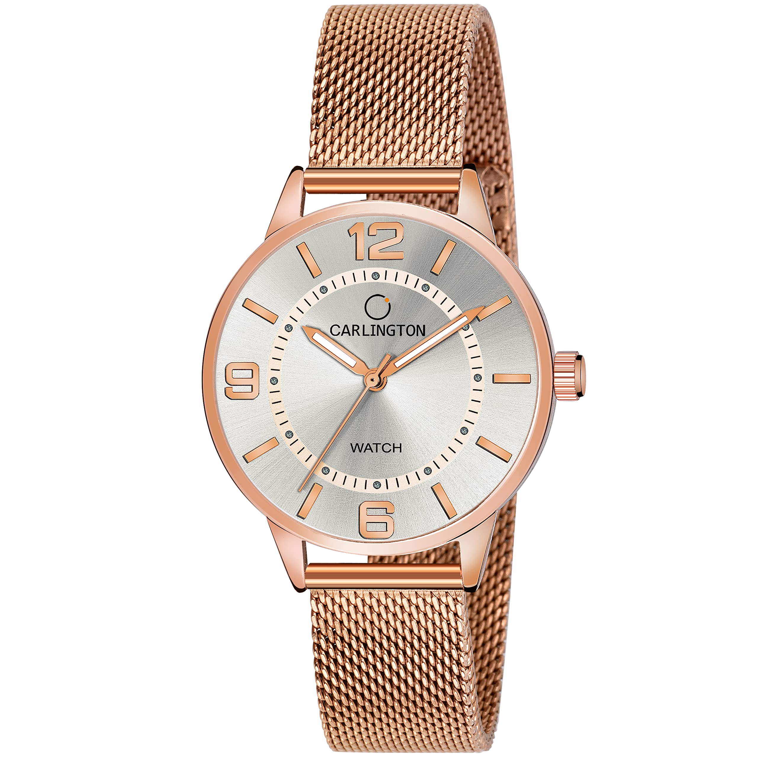 Carlington Stainless Steel Analog Dial Women & Girls Watch- Elite 2020 (Rose White), Rose Gold Band (B09LQGSL3P) Amazon Price History, Amazon Price Tracker