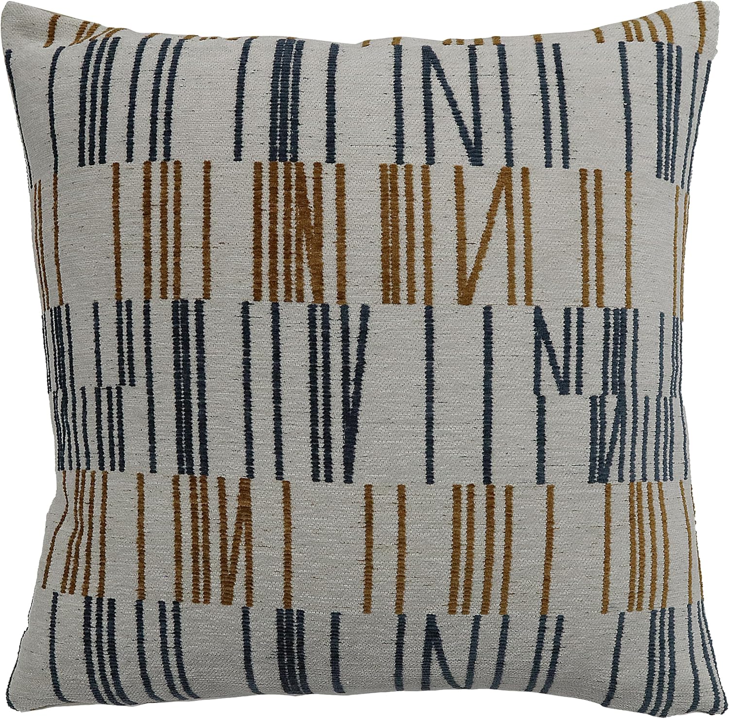 Riverbrook Home Zippered Cushion Cover Pillow with Removable Feather Filler, Bella London - Grey, 20 x 20-Inch 20" x 20" (Pack of 1) Bella London - Grey