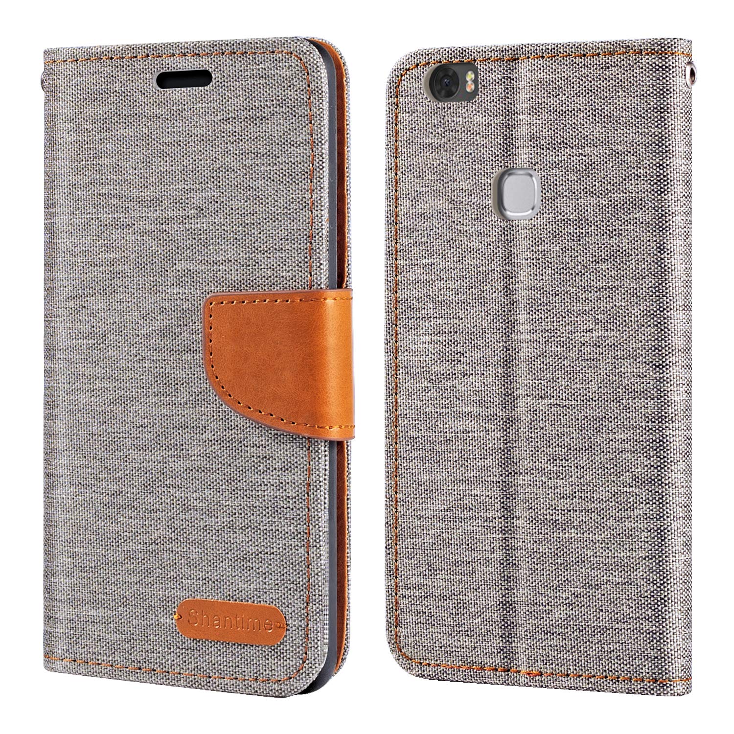 Étui Portefeuille Pour Huawei Honor Note 8 - Tissu Oxford Et Cuir PU, Rabat Magnétique, Fentes Cartes - 6
