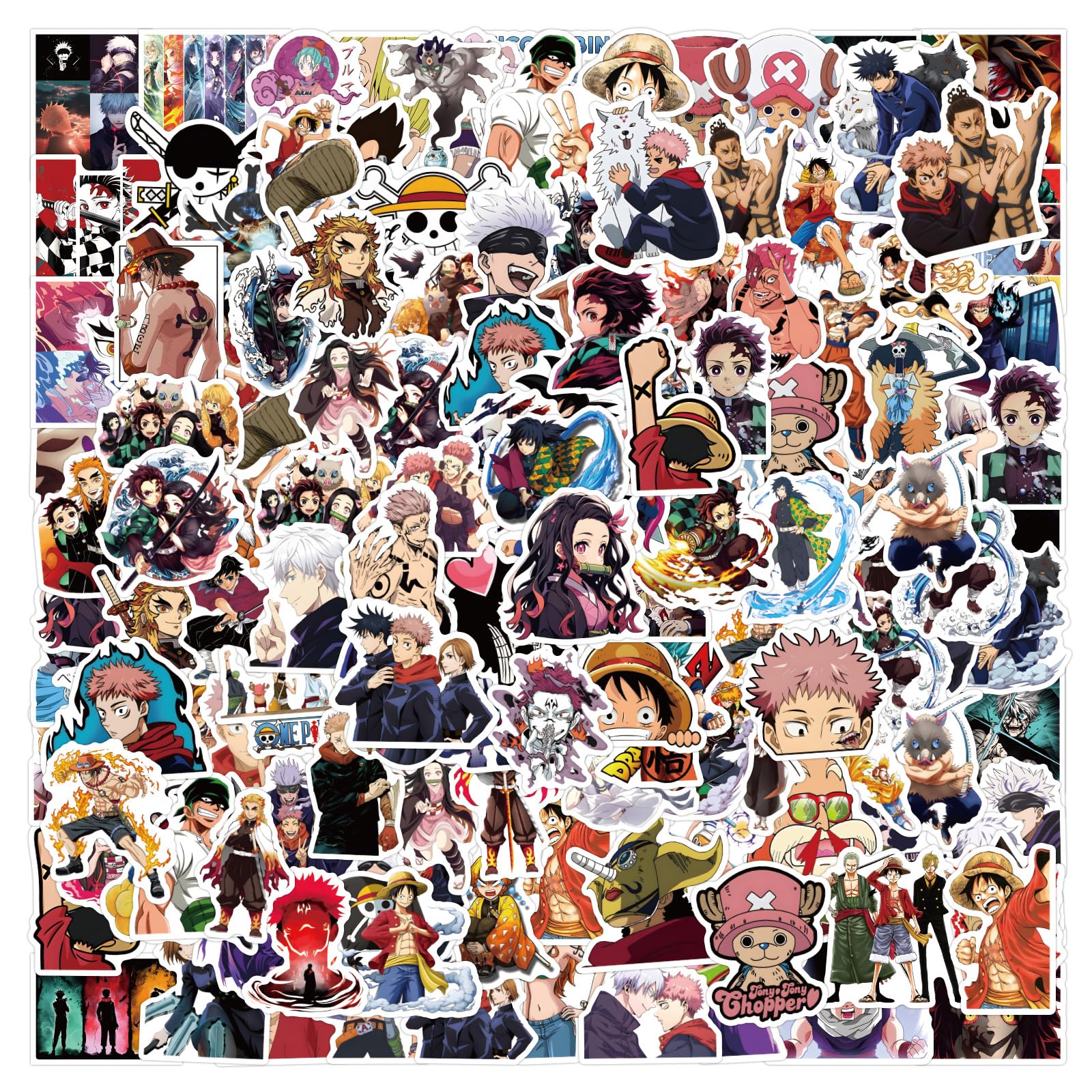 200Pcs Kids Manga Stickers Mixed Pack,Cartoon Characters Stickers Movie Decorative Sticker for Kids Teens Adults Waterproof Sticker for Water Bottle