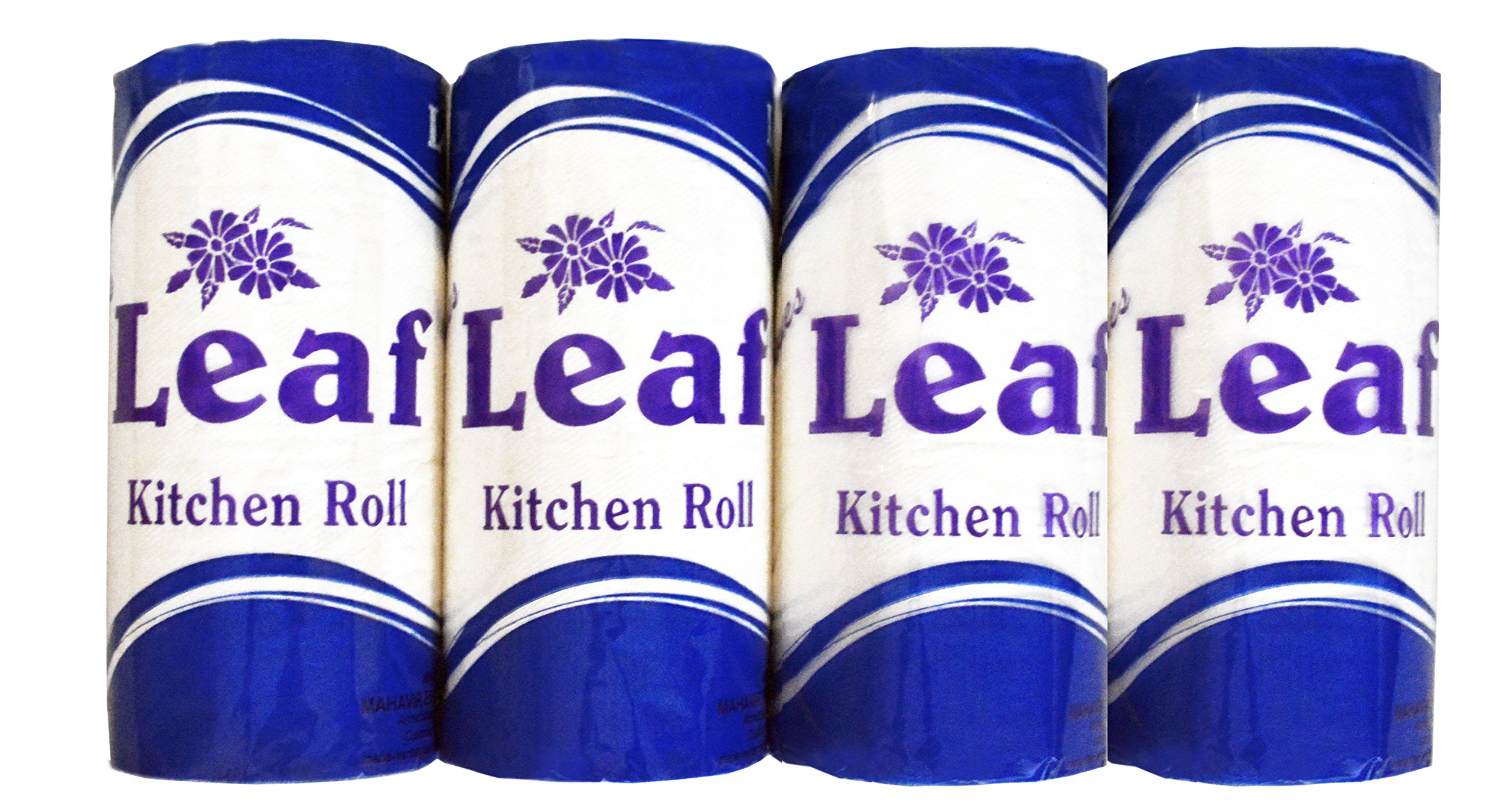 Leaf Kitchen paper Roll, White Colour, 200Pulls Combo pack of 4
