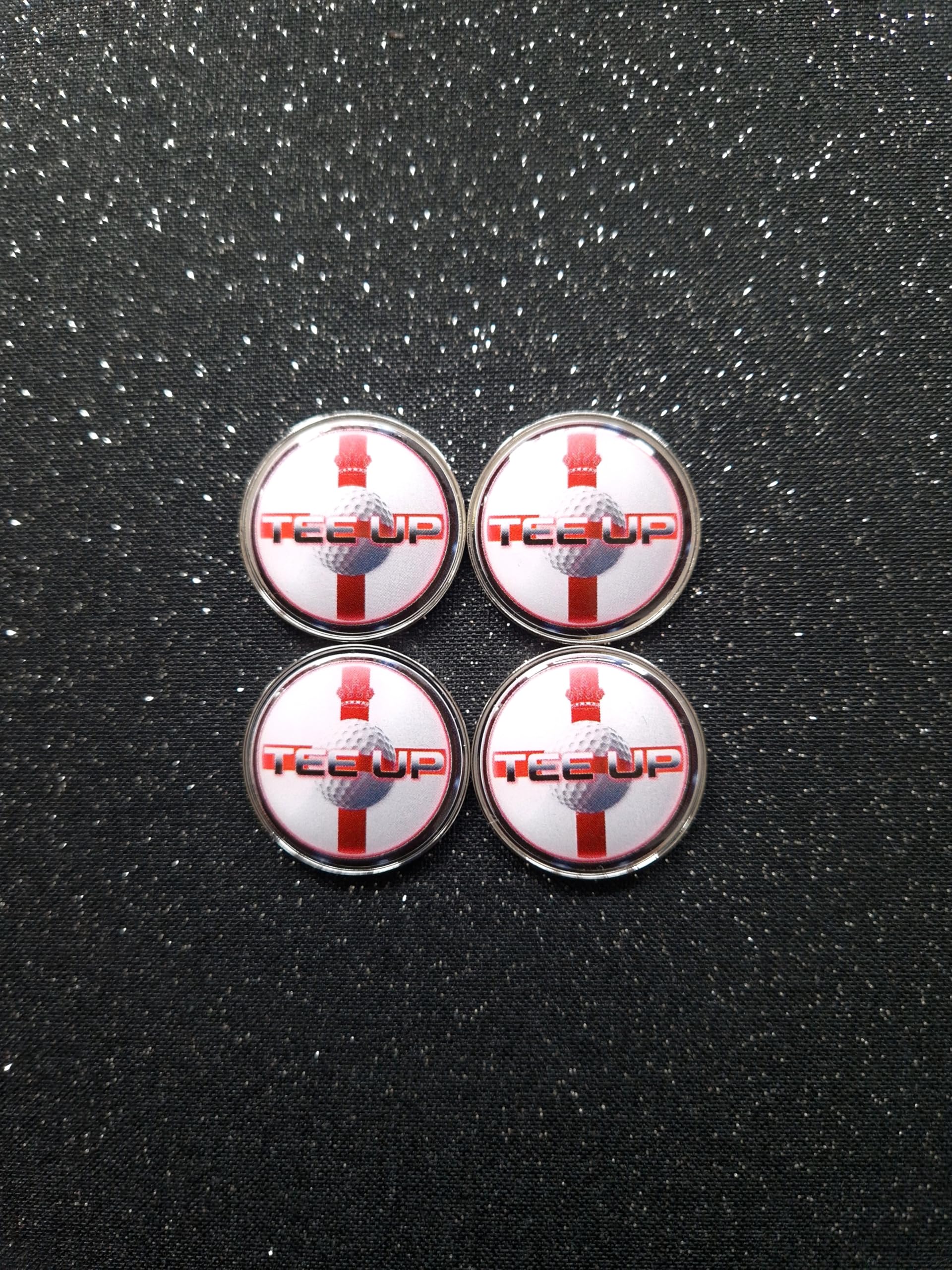 England Golf Ball Marker/Clip, Red and White Flag Design (4 x ENGLAND markers)