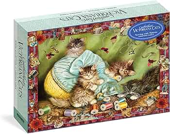 unoa 【Victorian cats Blue green】 Cynthia Hart's Victoriana Cats