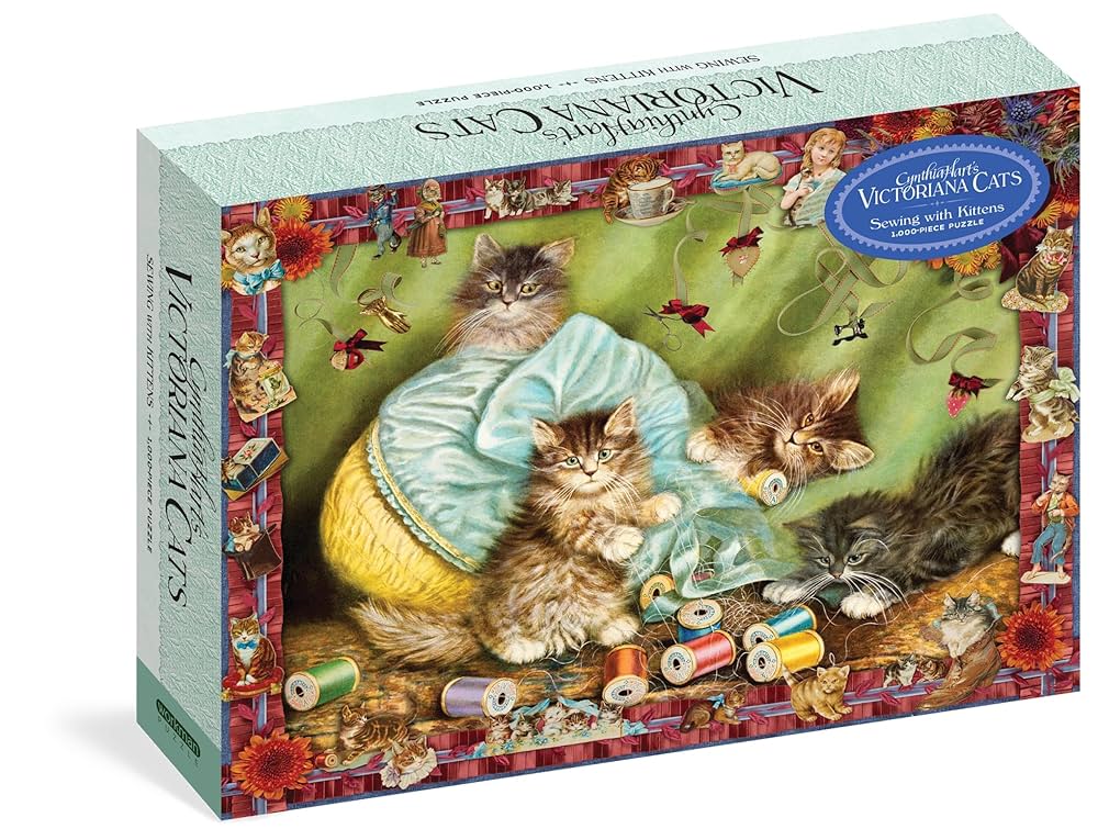 family cats 0118 Cynthia Hart's Victoriana Cats: Sewing with Kittens 1,000