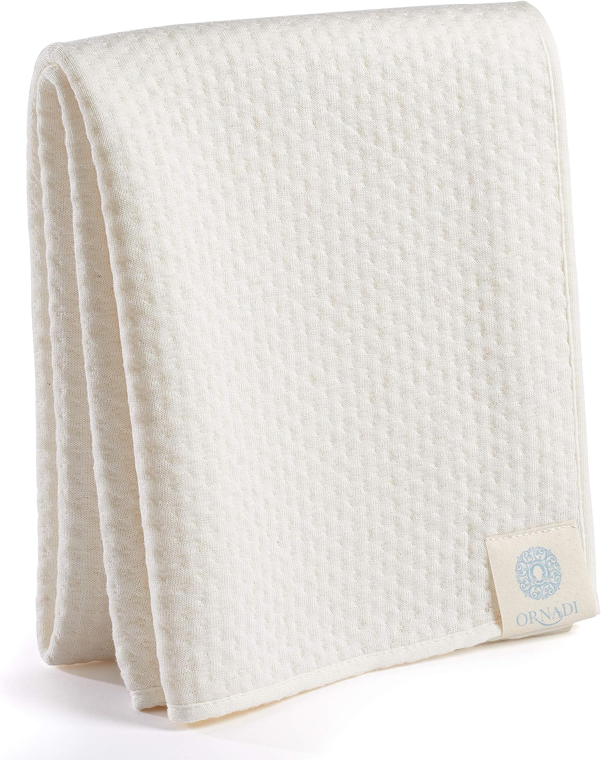 Organic Cotton Bamboo Viscose Face Towel Luxury Care for Sensitive Skin & Natural Hair Drying Made in USA Ultra Soft Absorbent Eco Travel 15 X 35