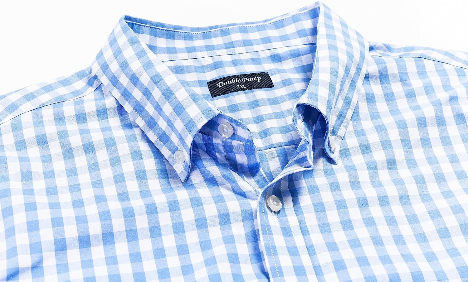 Double Pump Big and Tall Shirts for Men Long Sleeve Button Down Shirts from Size XL(T) to 6XL (T) Cotton - Image 3